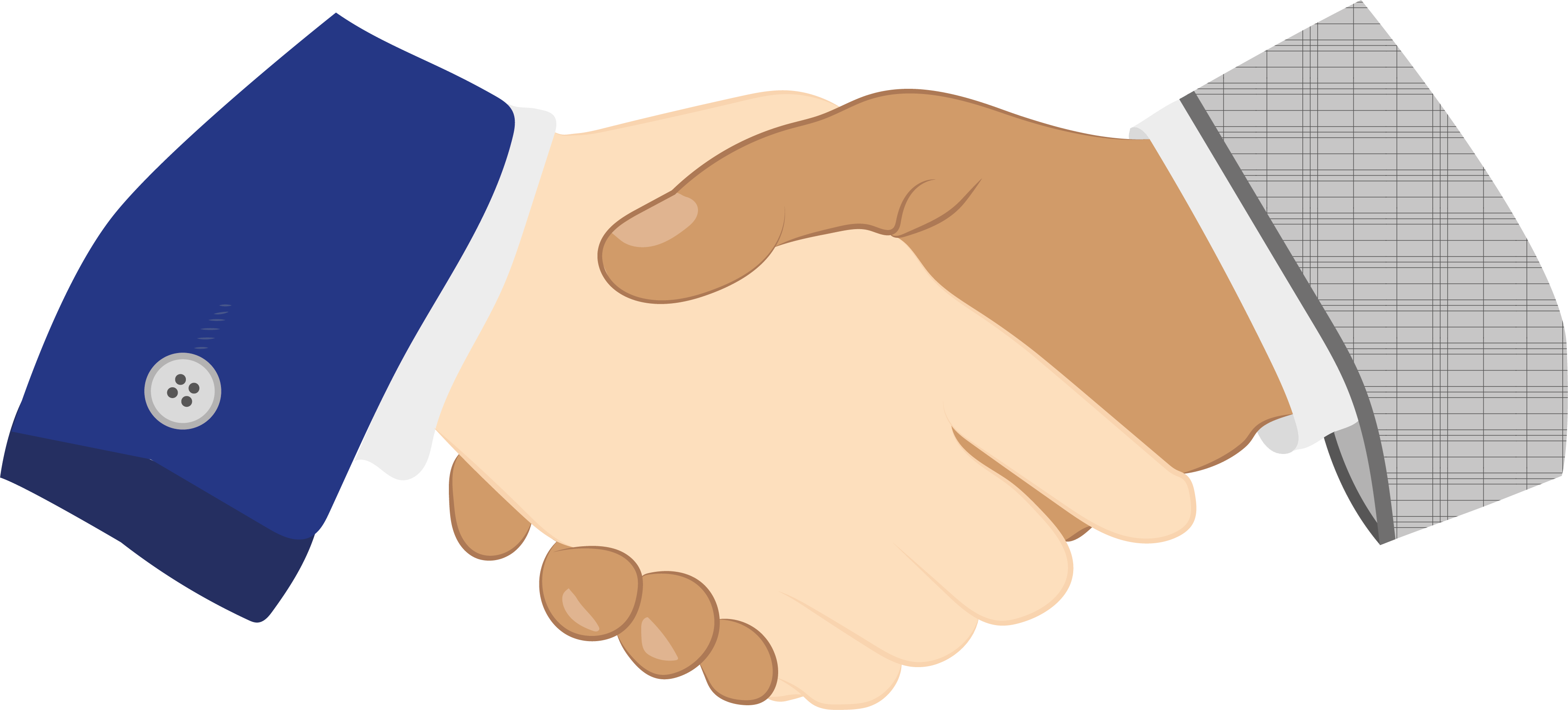 Handshake (3619x1639), Png Download