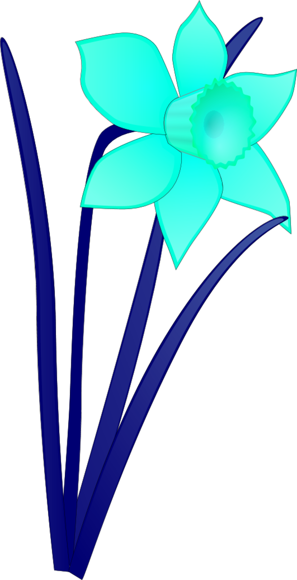 Vector Clip Art - Daffodil Clip Art (600x1169), Png Download