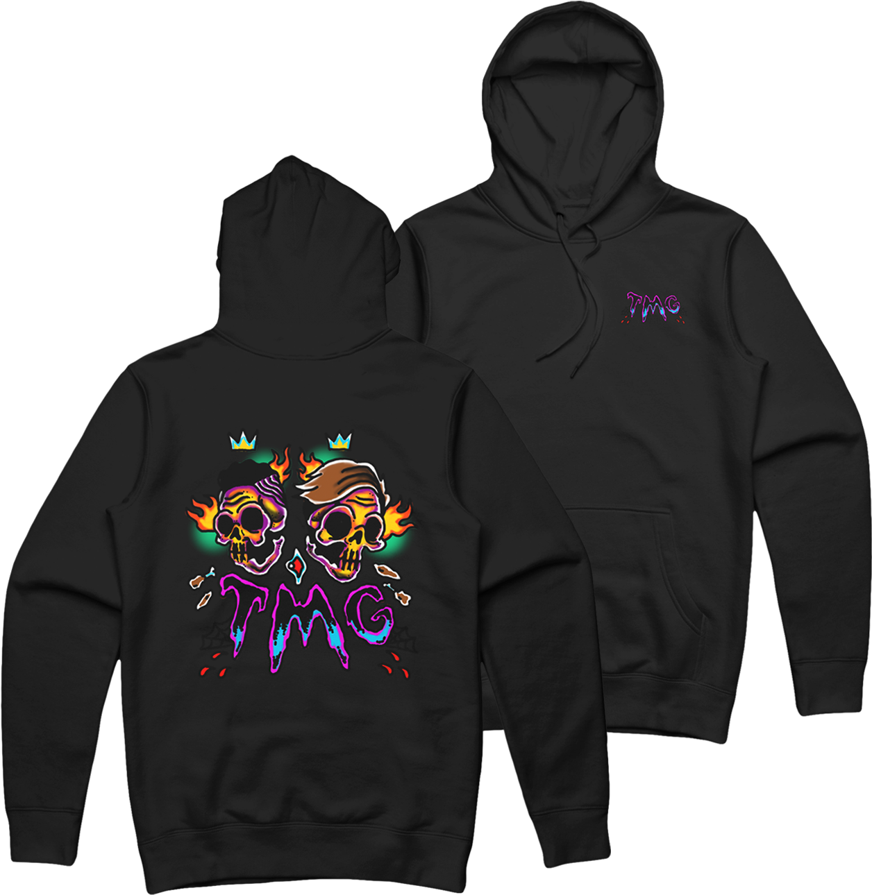 Traditional Skull Black Hoodie - Bad Omens Hoodie (1500x1500), Png Download