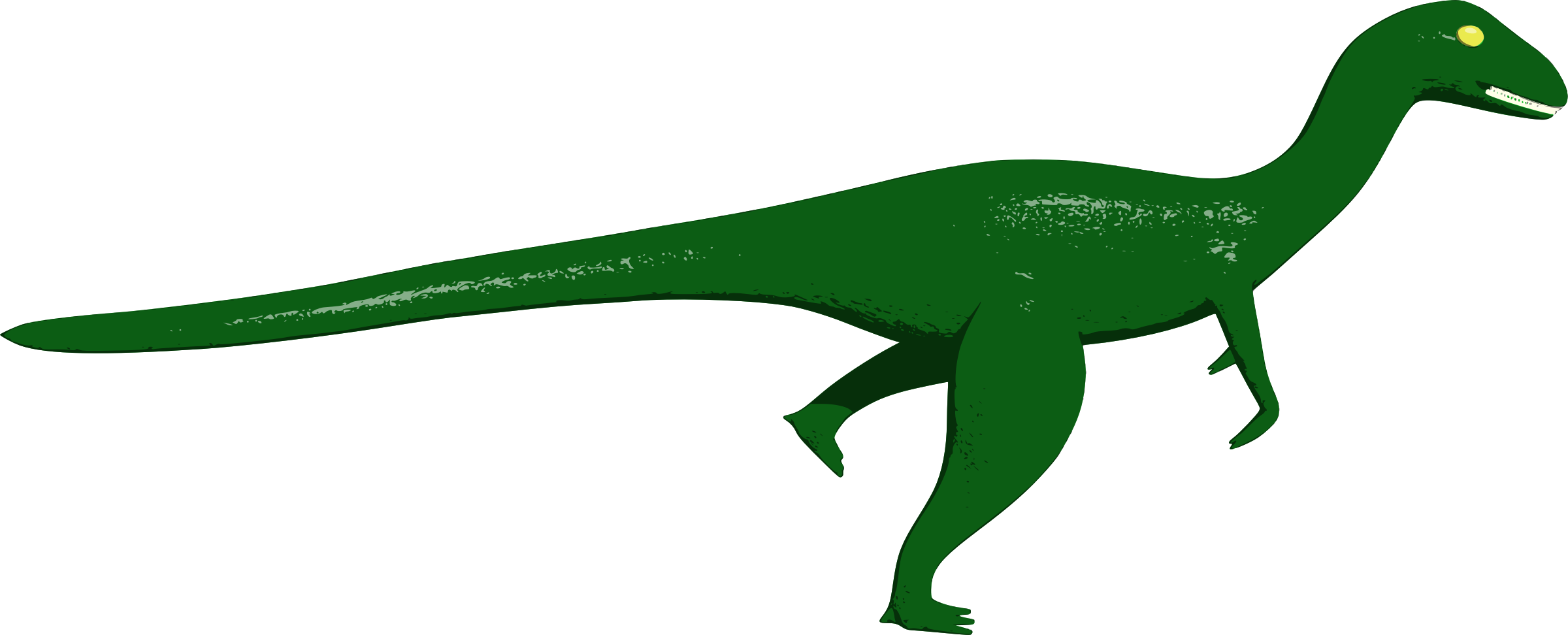 Clipart Aristosuchus - Green Dino (2400x972), Png Download