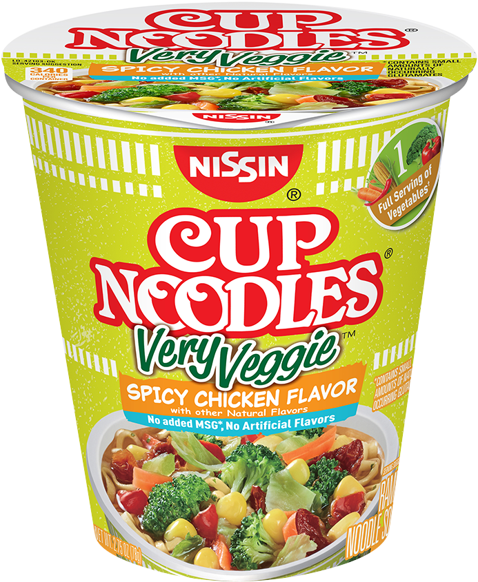 Vv Product Image Spicy Chicken - Very Veggie Cup Noodles (1230x853), Png Download