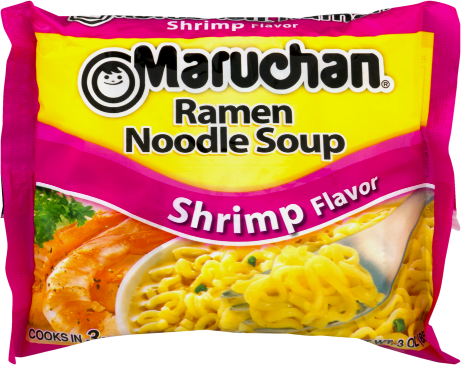 Maruchan Shrimp Flavor Ramen Noodle Soup, 3 Oz - Ramen Chicken Flavor (1000x1000), Png Download