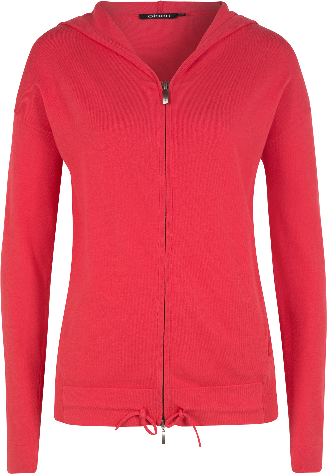 Cardigan With Hood - Red Ralph Lauren Polo Long Sleeve (1652x1990), Png Download