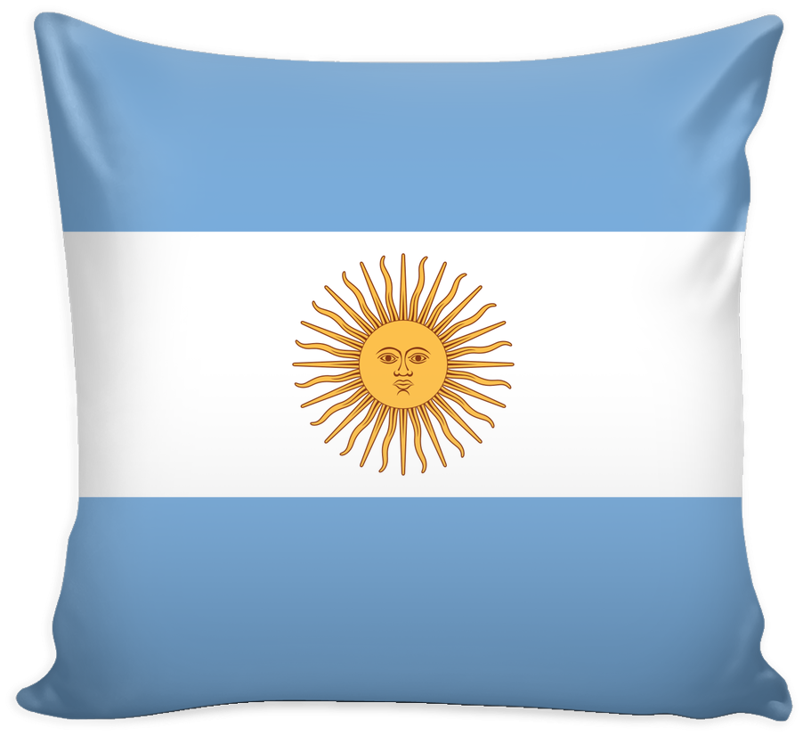 Argentinian Flag Decorative Pillow Case - Throw Pillow (1024x1024), Png Download