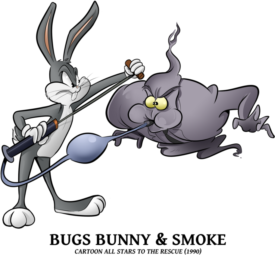 Smoke Cartoon - Cartoon All Stars To The Rescue Bugs Bunny (927x862), Png Download