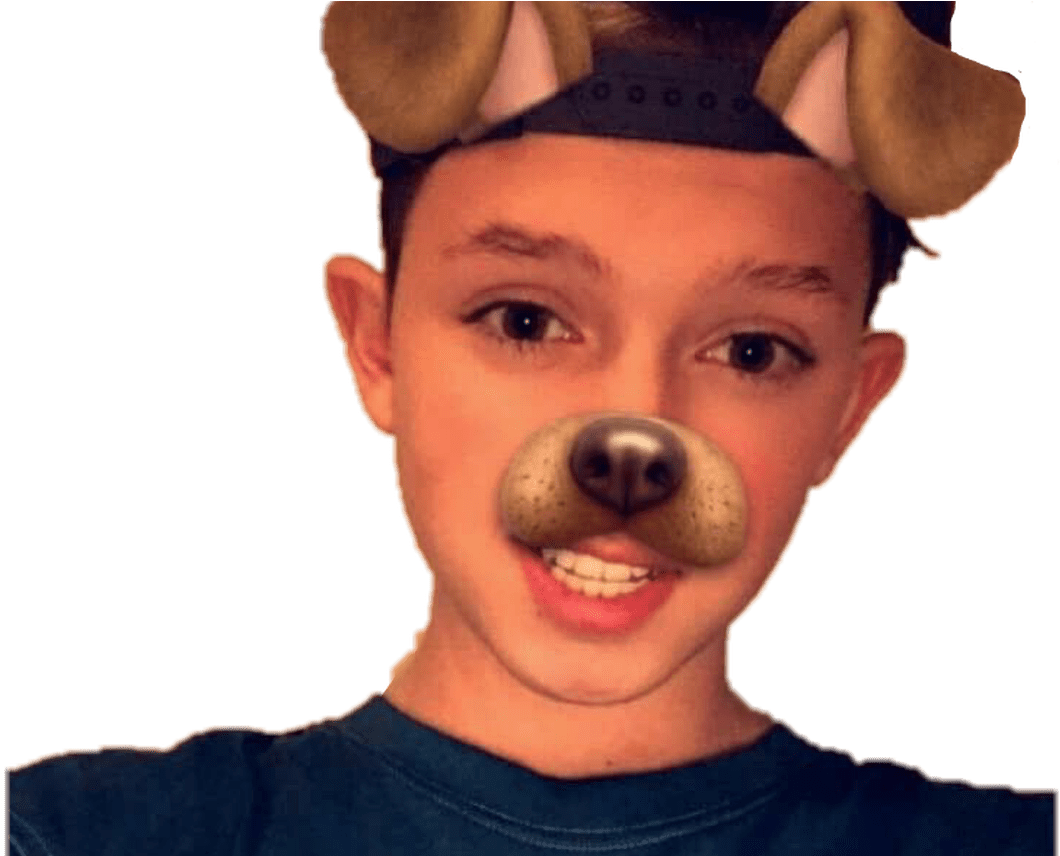 Memories Sticker Jacobsartorius Cute Dogfilter Snap - Child (1368x855), Png Download