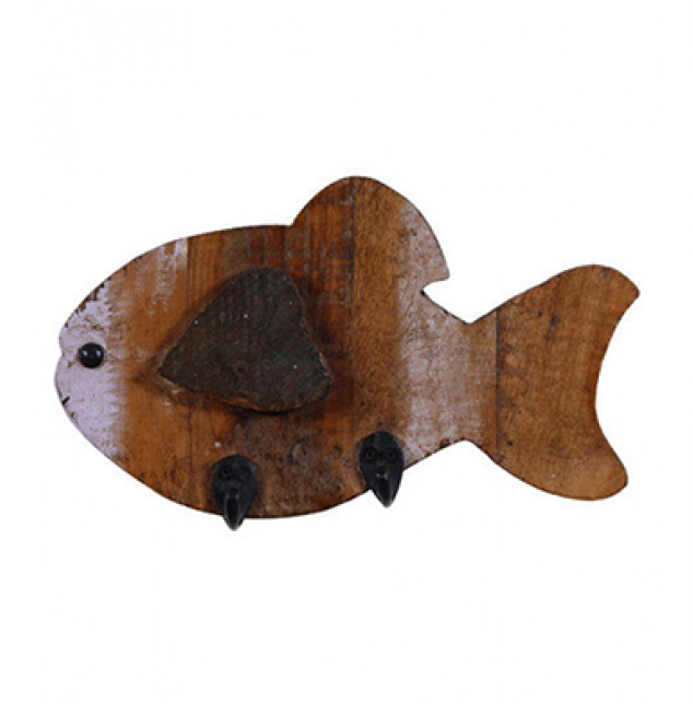 "reclaimed Wood-made Fish" Hook - Electric Ray (700x700), Png Download