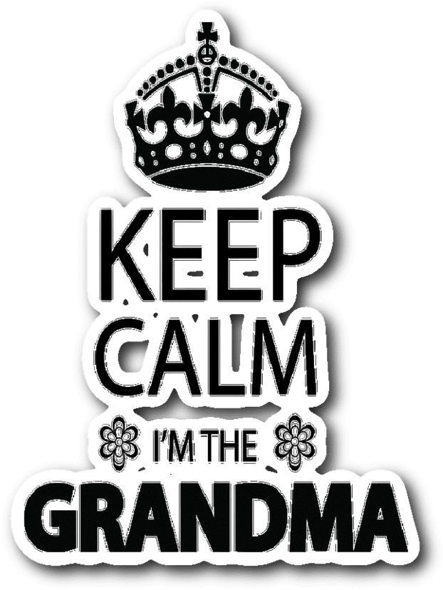 "keep Calm" Grandma Car Window Sticker - Keep Calm (1024x1024), Png Download