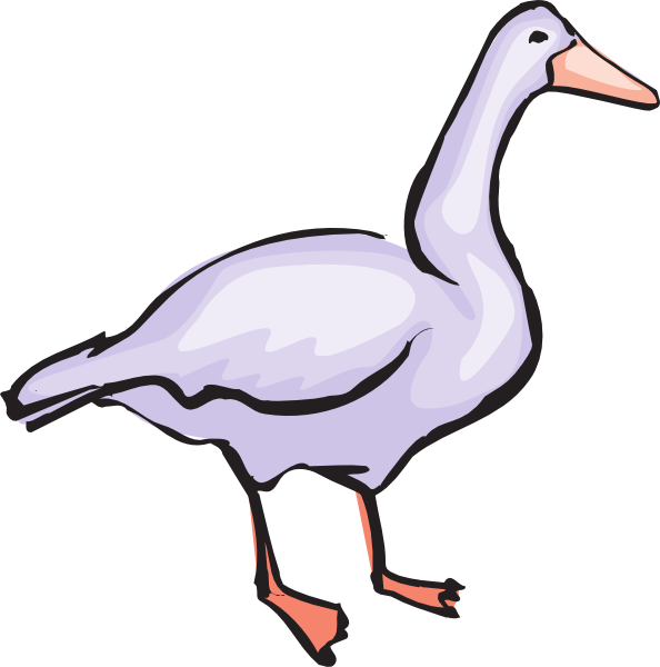 Small - Goose Art (594x600), Png Download