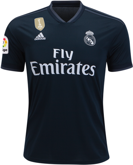 Real Madrid 18/19 Away Jersey - Real Madrid Soccer Team Jerseys (600x600), Png Download