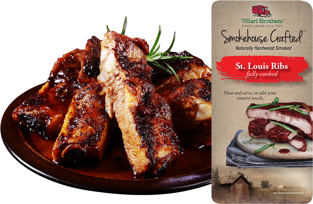 Louis Ribs - Ribs Plating Presentation (1100x705), Png Download