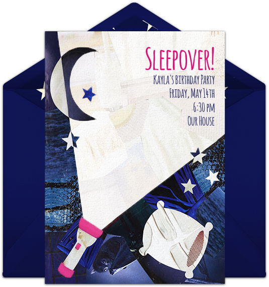 Starry Night Sleepover Online Invitation - Book Cover (650x650), Png Download