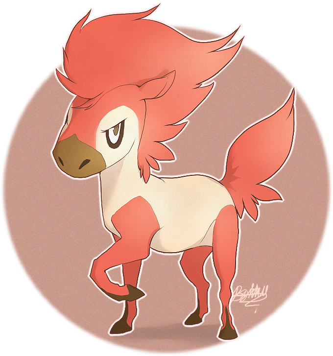 Gen 8 Fire Starter - Fire Horse Starter (910x910), Png Download