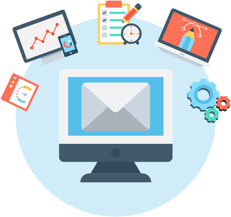 Email Marketing Management - Cartoon (800x800), Png Download