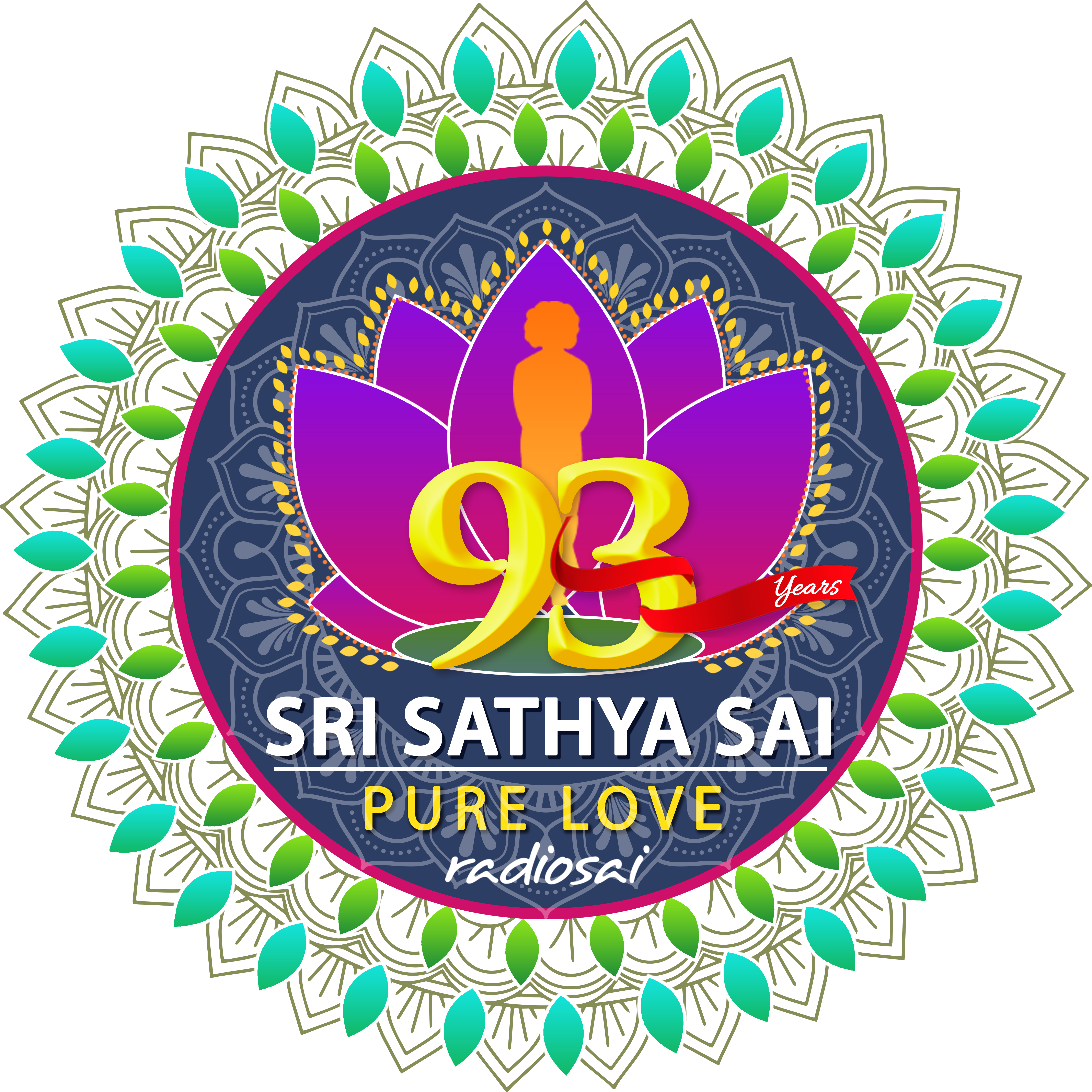 Download The Artwork - Sathya Sai Baba 93 Birthday (5696x5594), Png Download