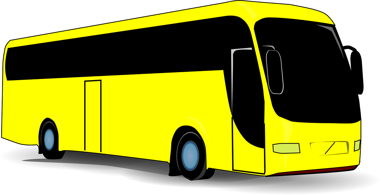 Coach Clipart Bus Volvo - Tour Bus Clip Art (1280x657), Png Download