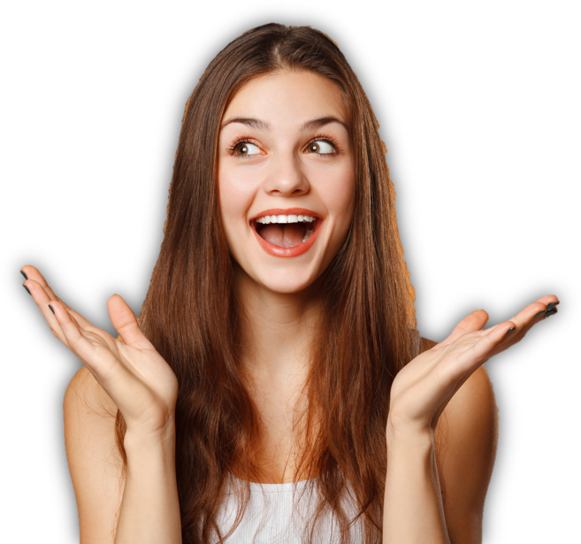 Surprised Girl (657x615), Png Download