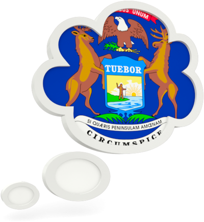 State Of Michigan Flag (640x480), Png Download