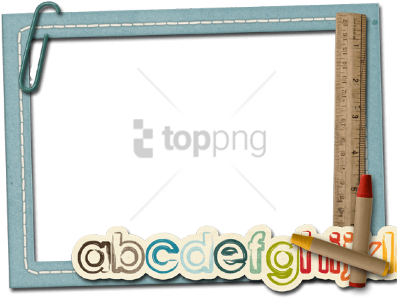 Free Png Kids Polaroid Frame Png Png Image With Transparent - School Frames And Borders Png (850x625), Png Download