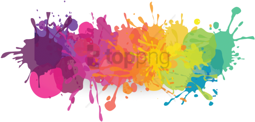 Free Png Download Colorful Paint Splatters Png Png - Colorful Text Design Banner (850x425), Png Download