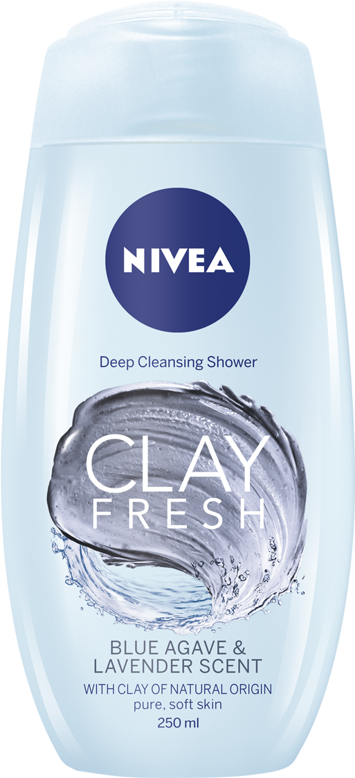 Nivea Clay Shower Gel (1010x1180), Png Download