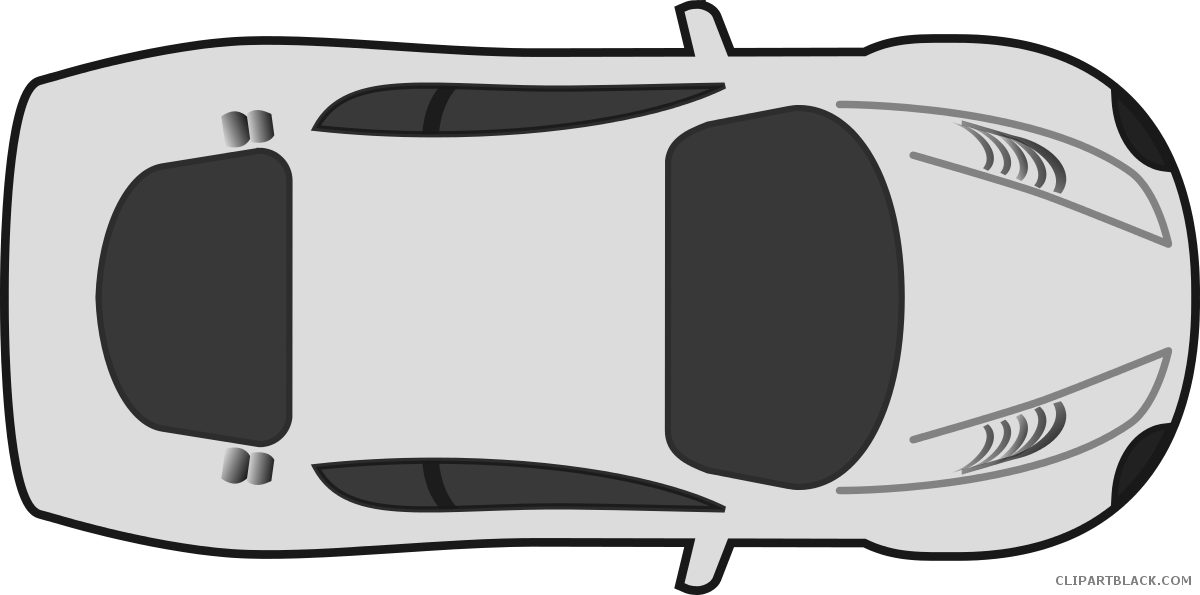 Black And Race Car Png Royalty Free - Car Svg Top View (1200x595), Png Download