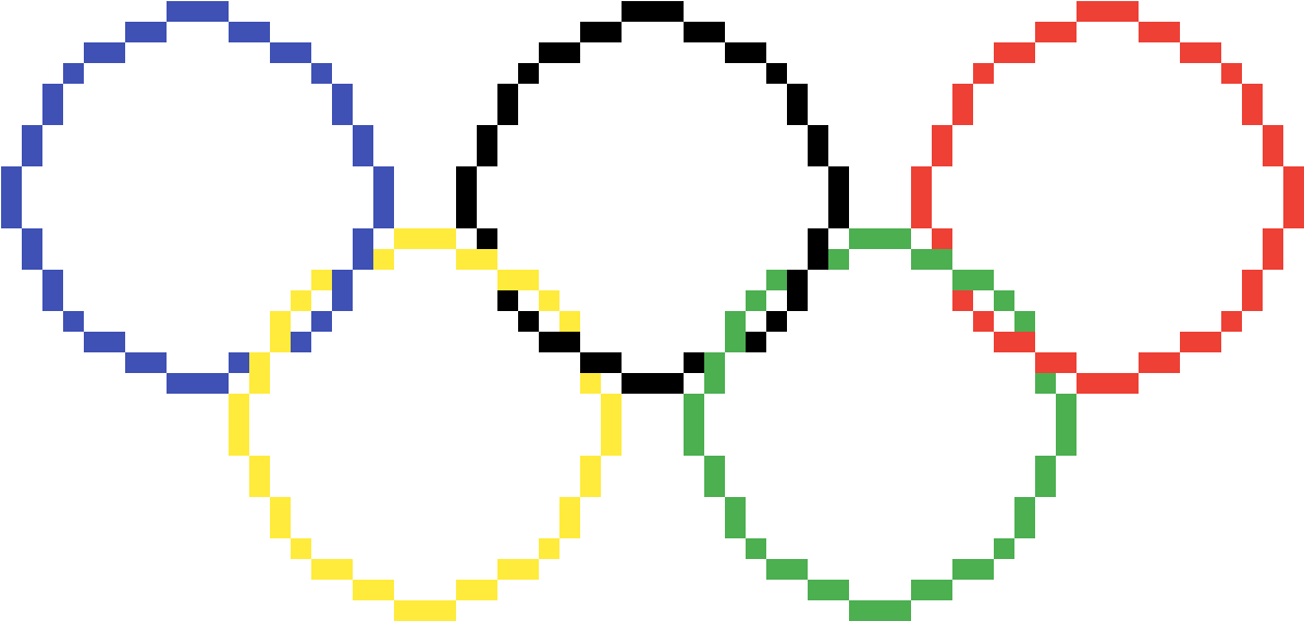 Olympic Rings - Kansas City Chiefs Pixel Art (1197x608), Png Download