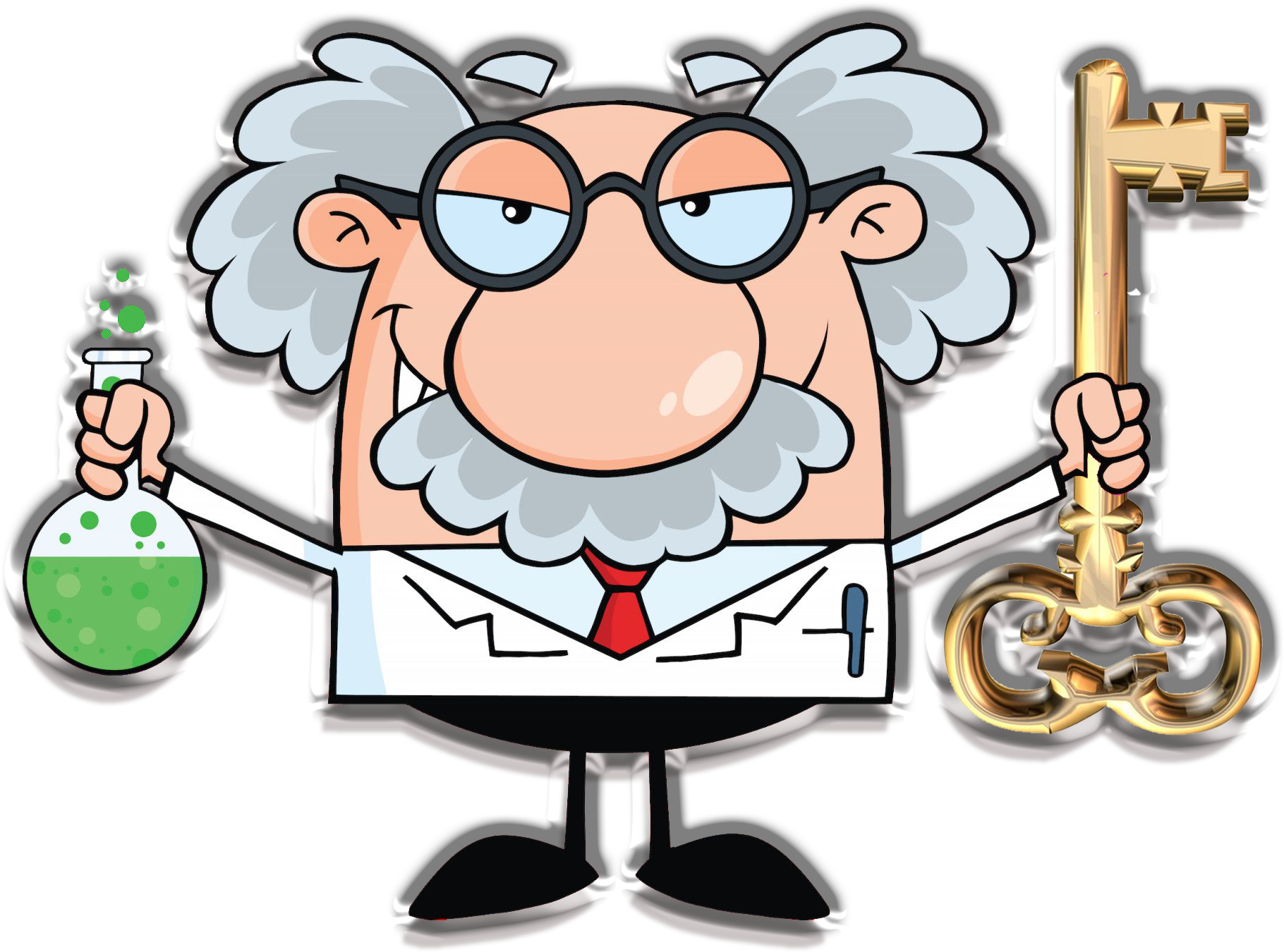Dr Cracked - Cartoon Clipart Albert Einstein (2462x1629), Png Download