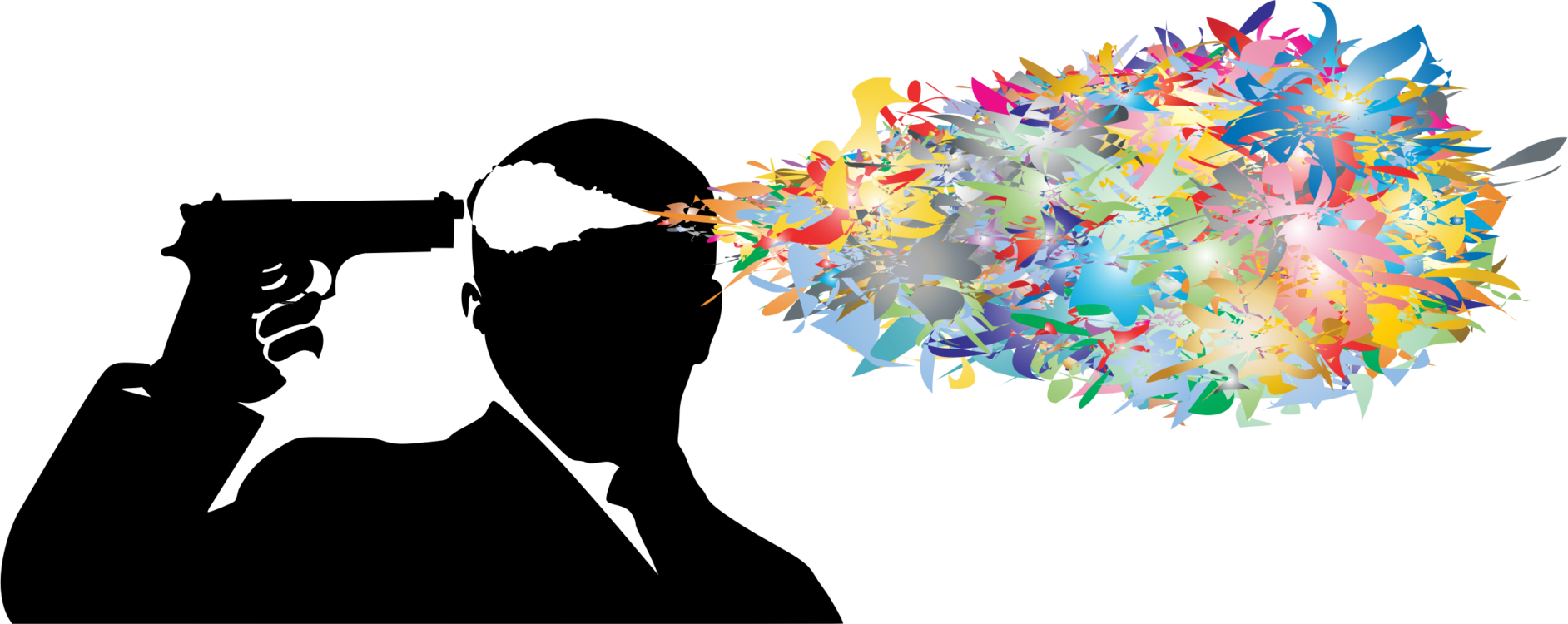 Death Suicide Depression - Mental Illness Clipart (1884x750), Png Download