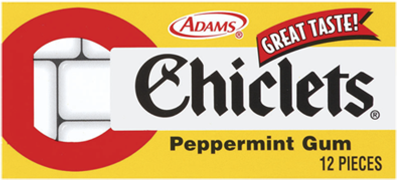 Chiclets Peppermint Gum 20ct - Label (800x800), Png Download