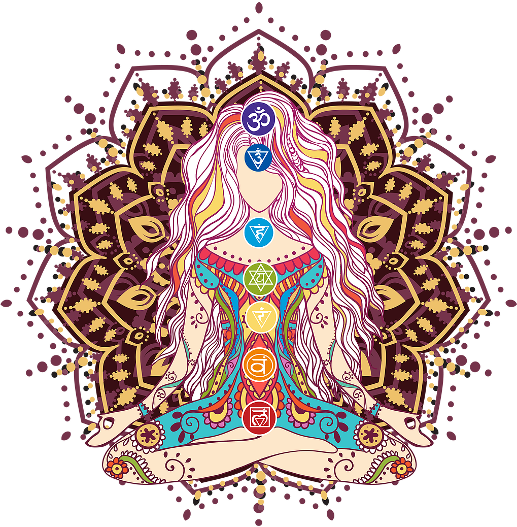 Women Girl Goddess Swag Clothing Clothes Chakras Mandala - Yoga Om Chakras Mindfulness Meditation Zen (1018x1062), Png Download