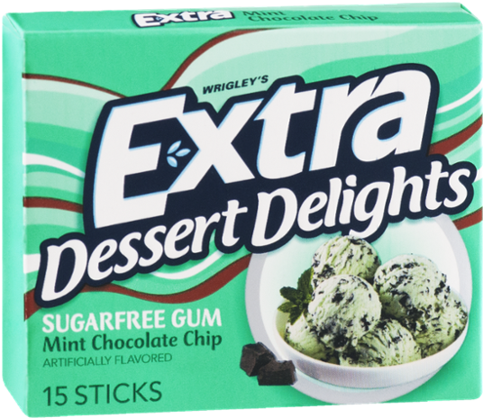 Wrigley's Extra Dessert Delights Mint Chocolate Chip - Extra Gum Dessert Delights (600x600), Png Download