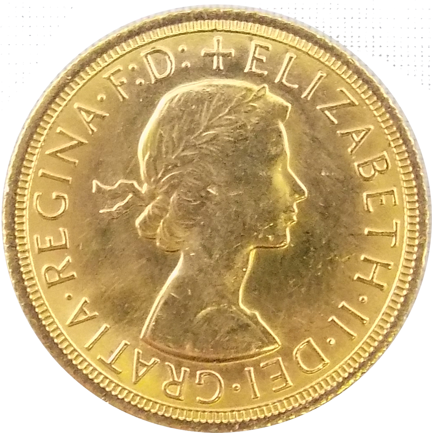 Pre-owned 1968 Uk Full Sovereign Gold Coin - Cash (900x900), Png Download