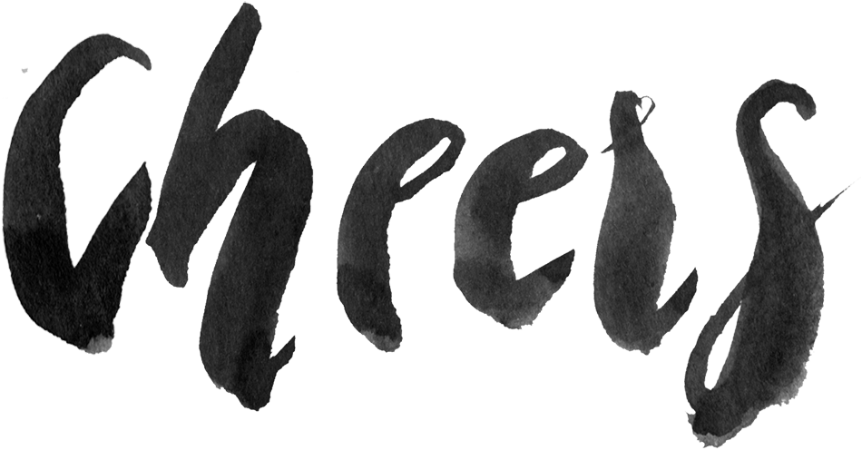 Cheers - Calligraphy (983x523), Png Download