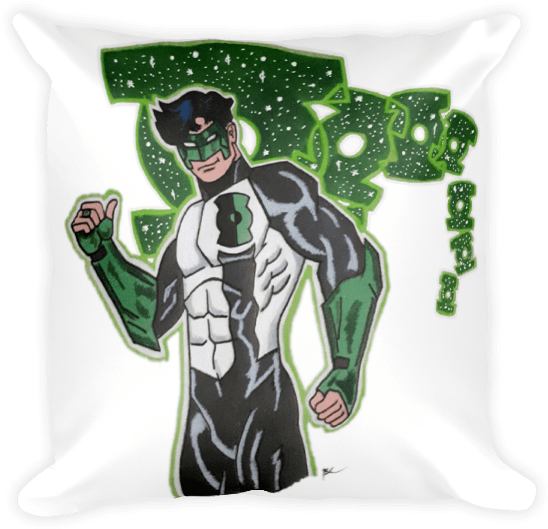 Green Lantern Square Pillow - Throw Pillow (600x600), Png Download