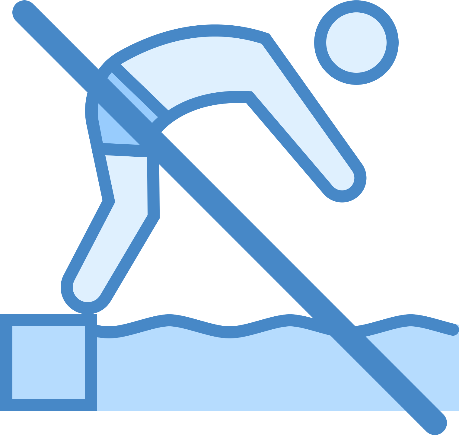 No Diving Icon (1600x1600), Png Download