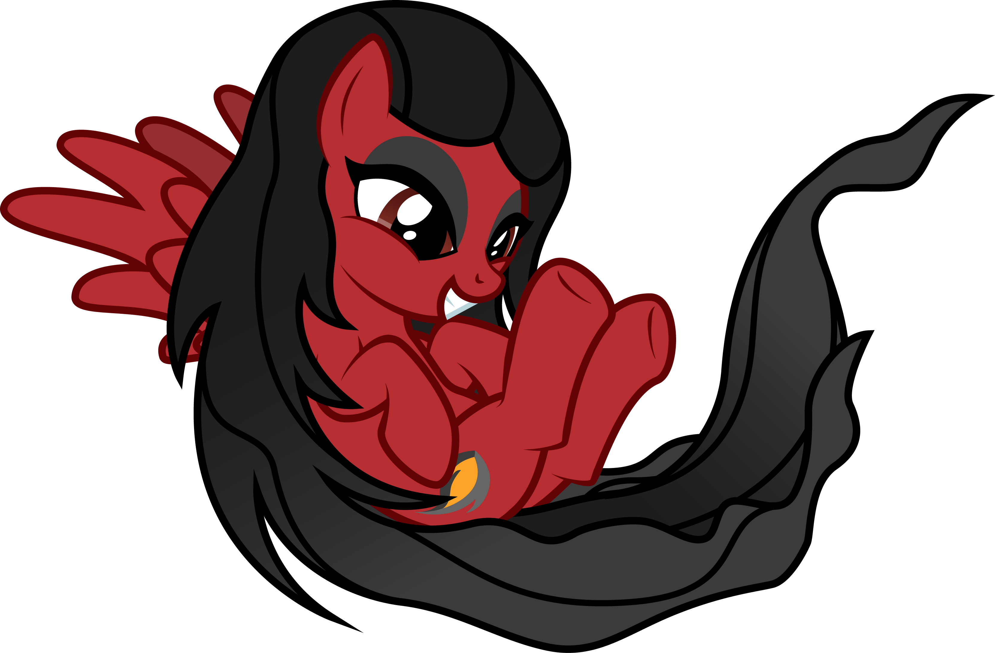 Lightning Stripe, Black Mane, Cutie Mark, Derpibooru - Cartoon (3323x2181), Png Download