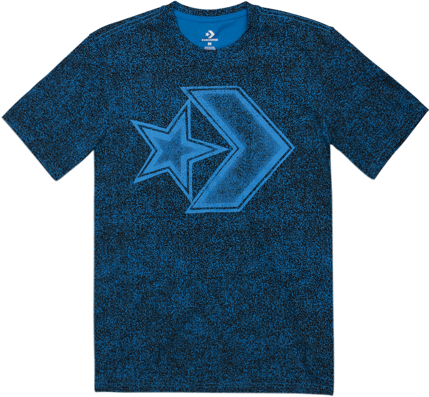 Men Converse Distressed Star Chevron T Shirt Blue Hero - Number (1200x1200), Png Download