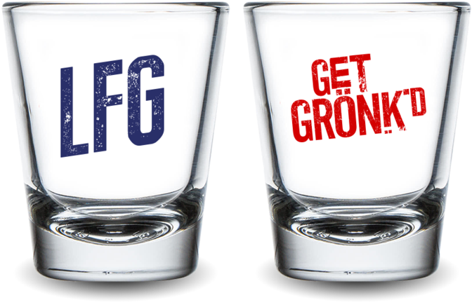 Gronk's Celebration Shot Glasses - Pint Glass (800x800), Png Download