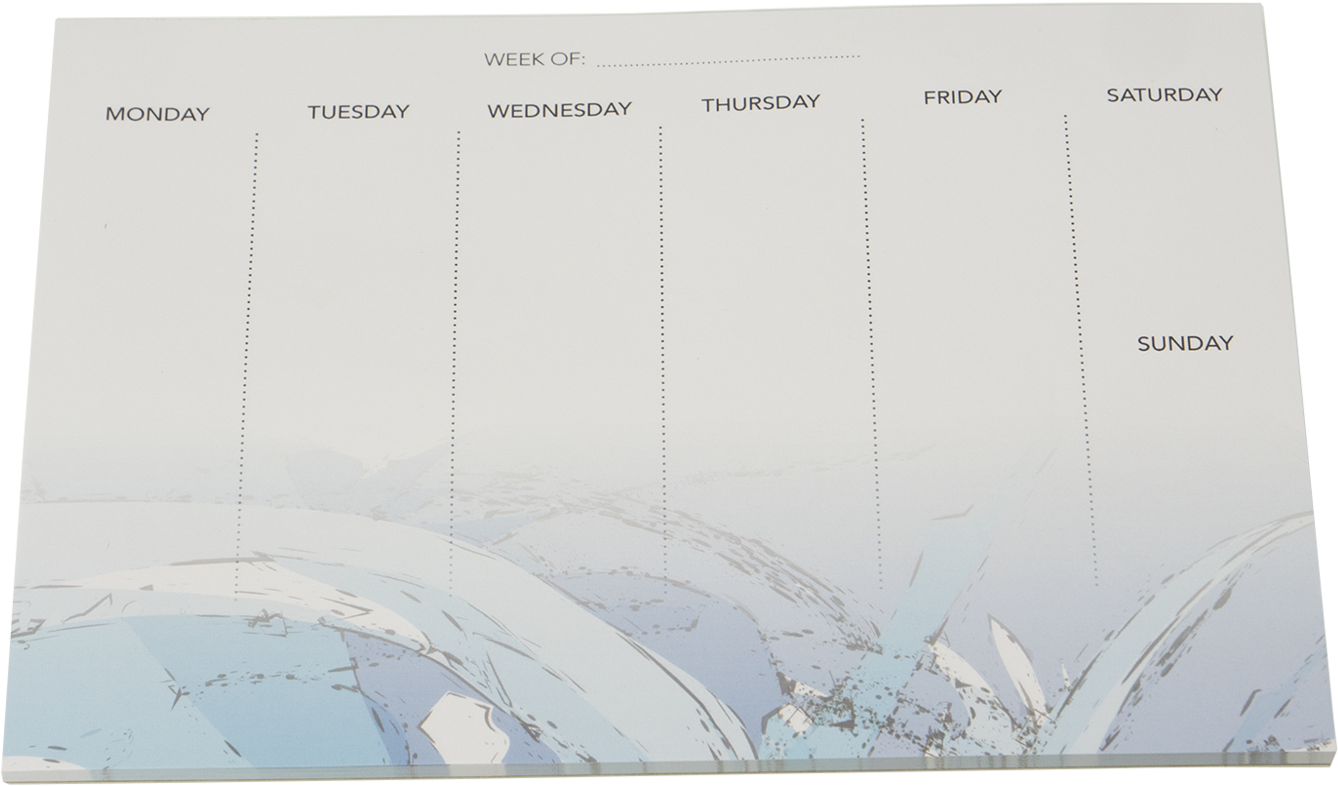Weekly Planner Pad Desktop Calendar - Paper (2048x1463), Png Download