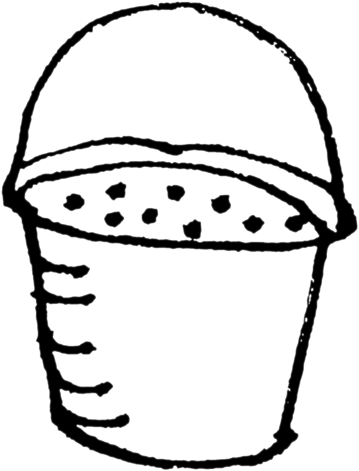 Bucket Beach Sand - Line Art (1094x1280), Png Download
