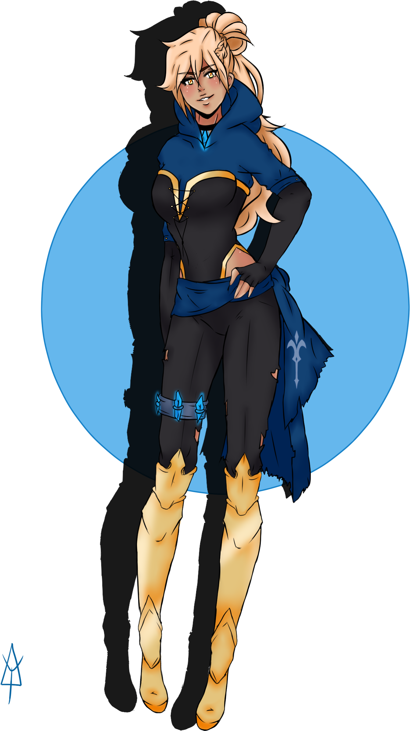 Frost Clipart Rwby - Cartoon (1748x2480), Png Download