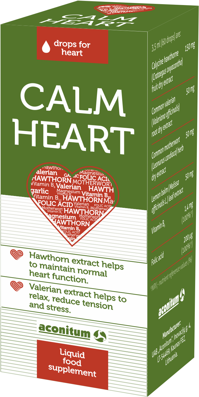 Calm Heart Drops - Heart (1090x1605), Png Download