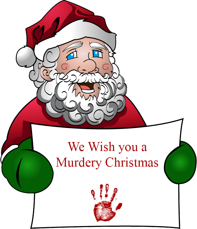 Murder Mystery - Santa Holding Sign Clipart (643x748), Png Download