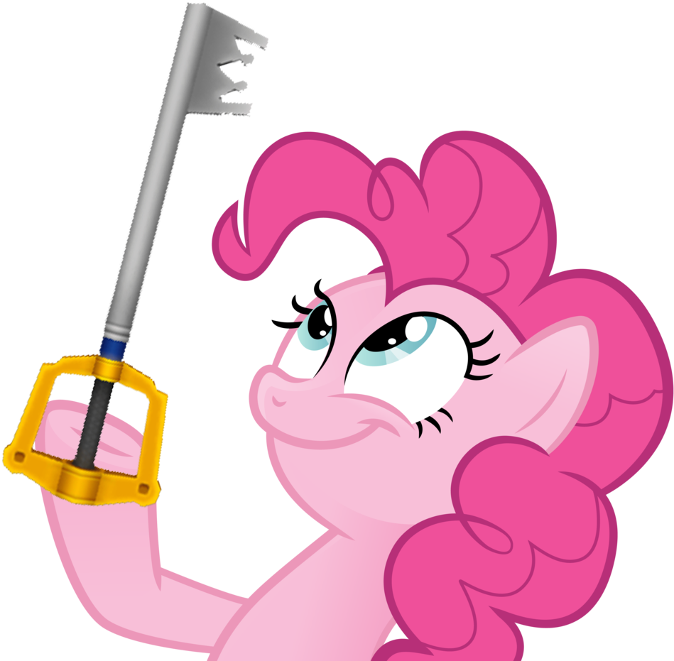 Earth Pony, Female, Keyblade, Kingdom Hearts, Look - Pinkie Pie Meme Face (990x960), Png Download