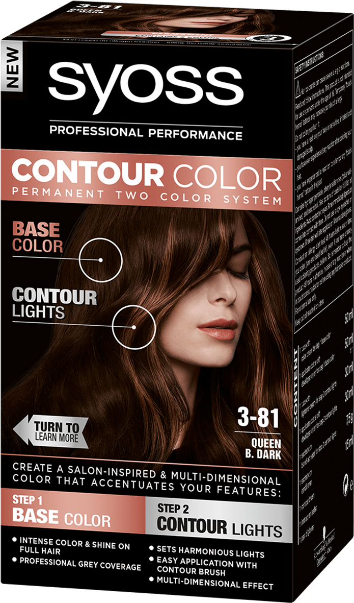 Syoss Com Contour Color 3 81 Queen B Dark - Syoss Contour Color (970x1400), Png Download