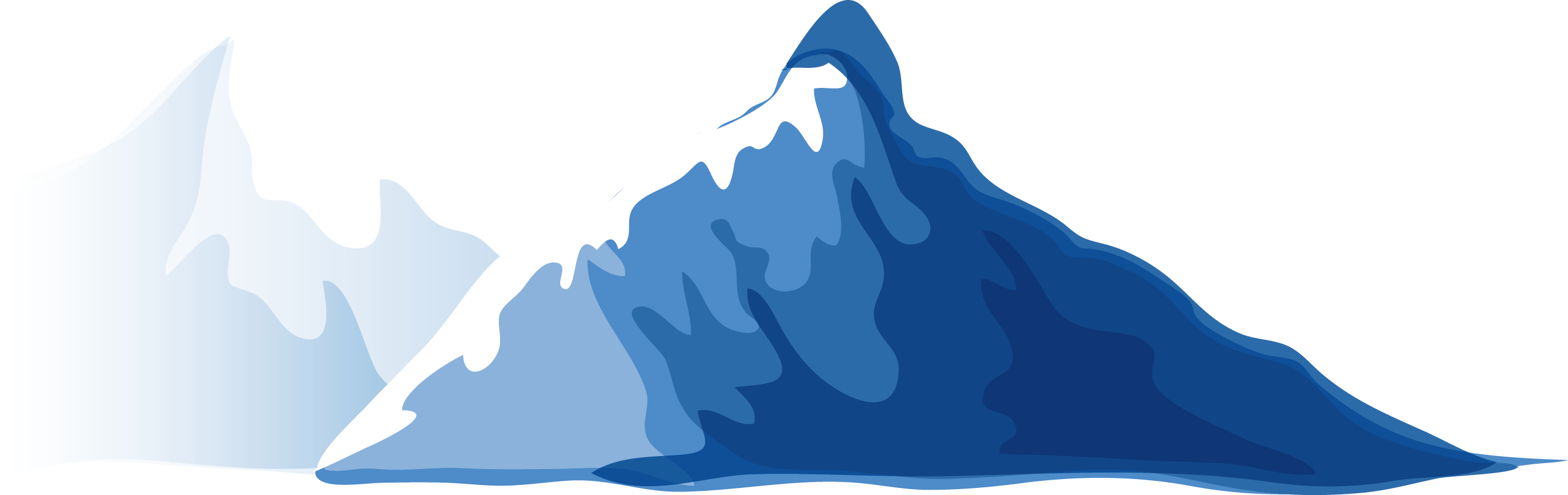 Adobe Illustrator Blue Transprent Png Free Download - Cartoon Mountain No Background (2659x839), Png Download