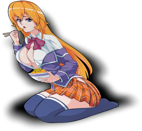 Erina Nakiri Waifu Sticker - Cartoon (1280x1280), Png Download