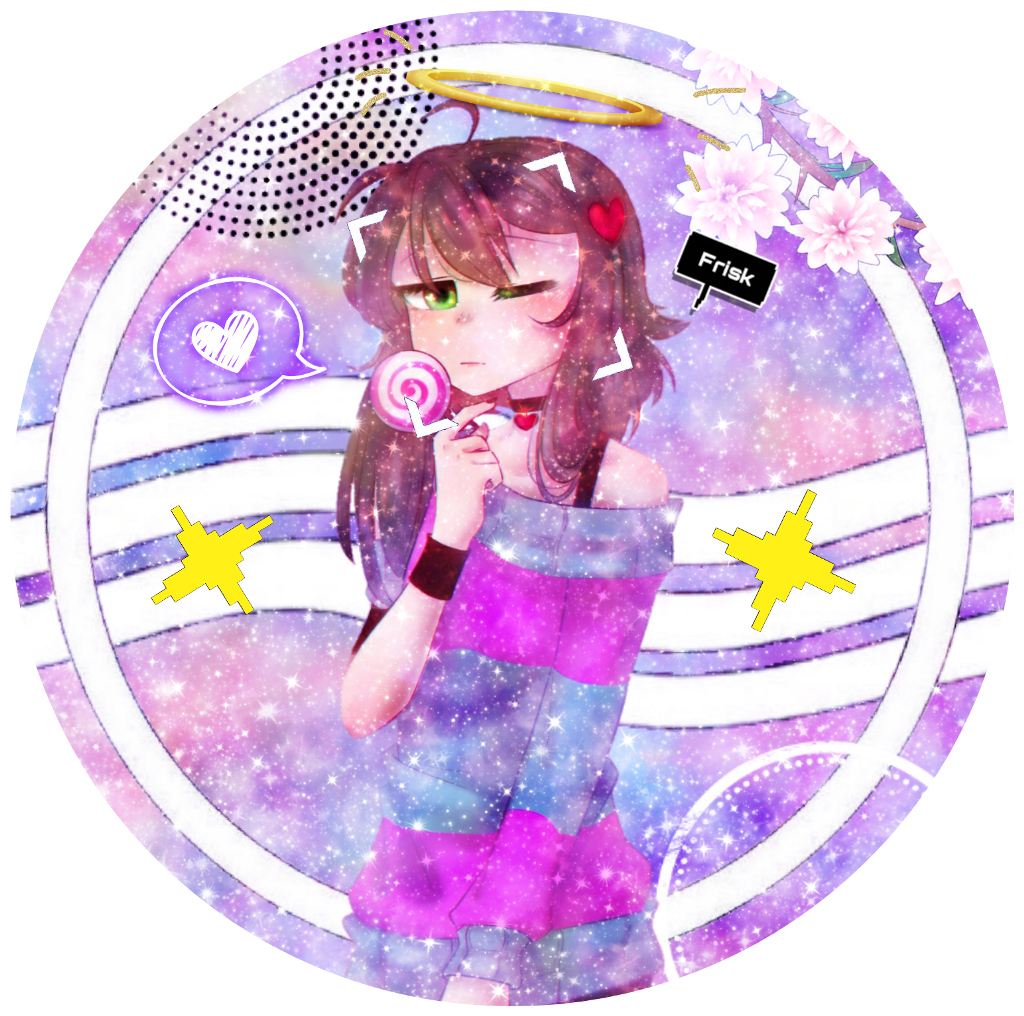 #undertale #frisk #lolipop #heart - Circle (1024x1016), Png Download