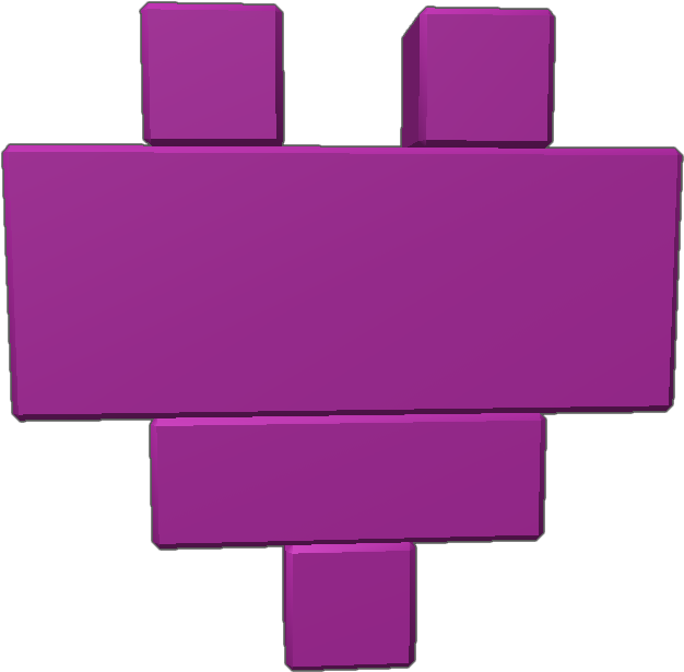 This Is The Purple Heart From Muffet Fight In Undertale - Simple Love Pixel Art (768x768), Png Download